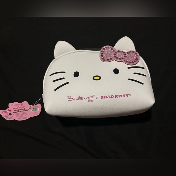 Limited Edition Sanrio Bling Bling The Crème Shop Hello Kitty Makeup Bag - Picture 1 of 3